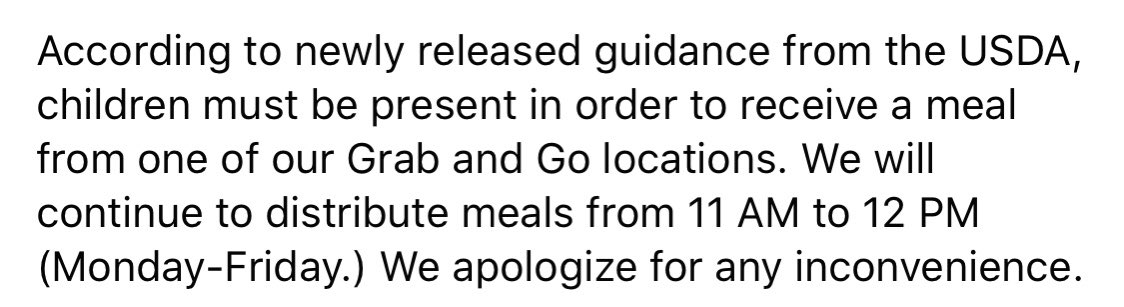 Please see below for an update regarding our Grab and Go Lunch Service: