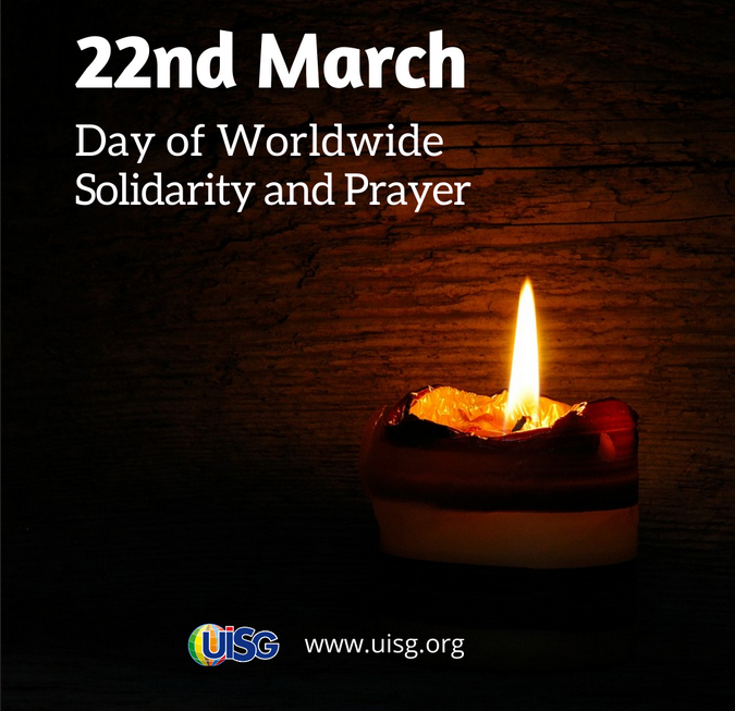 Join Catholics all over the world for a day of Solidarity and Prayer tomorrow, March 22.   Sr. Jolanta Kafka, RMI shares, “It is a special time for prayer and for witnessing through practical solidarity and awareness, our responsibility to care for one another…. "