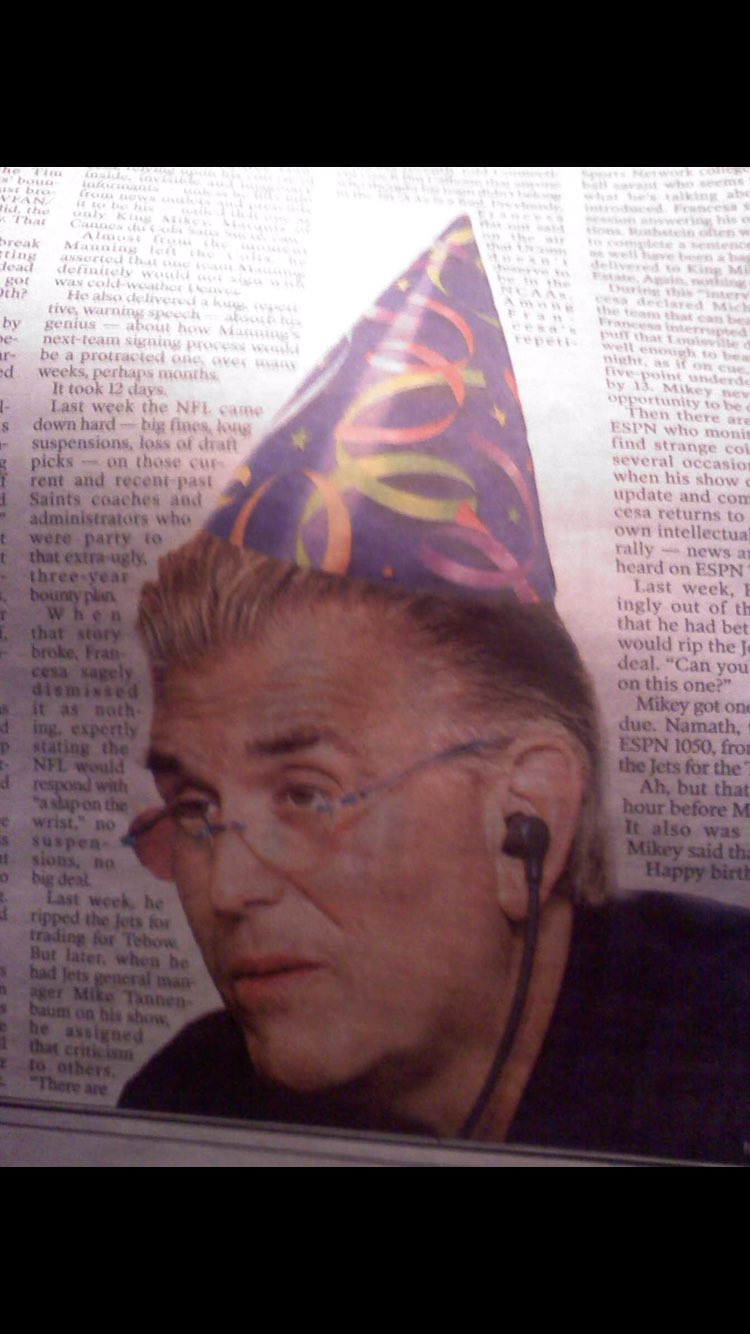      HAPPY 66th. Birthday   Mike Francesa 