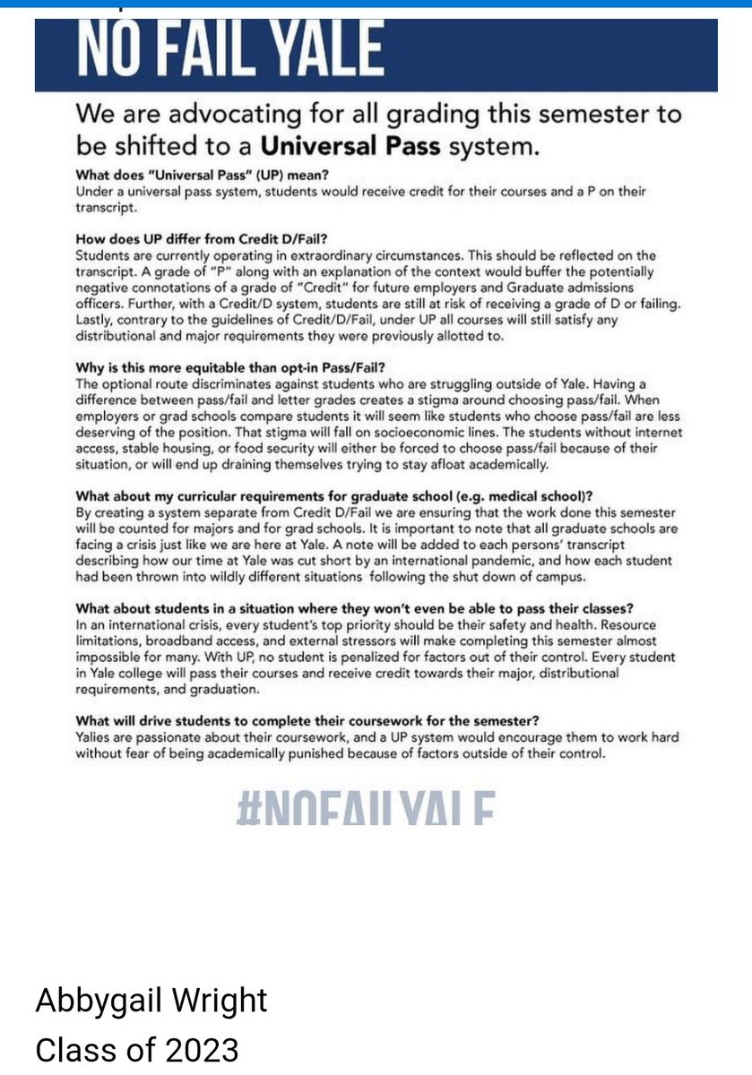 AbbyLeft_'s tweet photo. @nkuedu
I got the Yale flyer from a friends Instagram. I recently sent this to NKUs president and covid19 email. Let's hope this can help students stay strong in this time of crazy ❤
#Covid_19 #SocialDistancing #coronavirus #onlinelearning https://t.co/G0cxb9fPNn