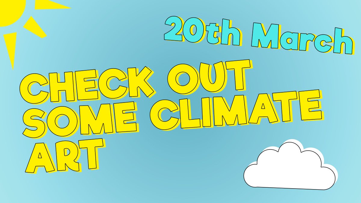 pigfoottheatre's tweet photo. π 20 March #21Days #DigitalClimateAction
Got time to burn? Why not check out some climate art or share your fav climate artist on soc media π¨
π For e.g. we love the music by Climate Symphony (co-founded by Leah Borromeo, @monstris)
Here's an article!
https://t.co/gc5HpmxEKe https://t.co/OoZgM5aYZC