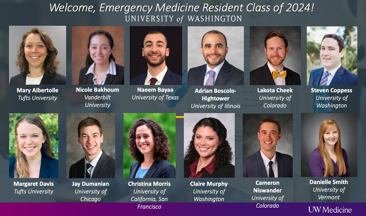 Congratulations to the UW #EmergencyMedicine Resident Class of 2024! We are thrilled to be part of your journey. Welcome to Emergency Medicine 🏥

Details &amp; bios ➡️ bit.ly/UWEMMatch2020

#EMResidenSEA #MatchDay2020 #Match2020