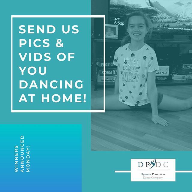For every picture and video you send, you will be entered in our raffle!!! Winners announced on Monday! #inthistogether #virtualdance #letsbethesolution #dpdc #dynamicperceptiondance #szn8 #dynamicdancers #bedynamic #dpdc766 #dance #dancestudio #studiolife #instadaily #insta…