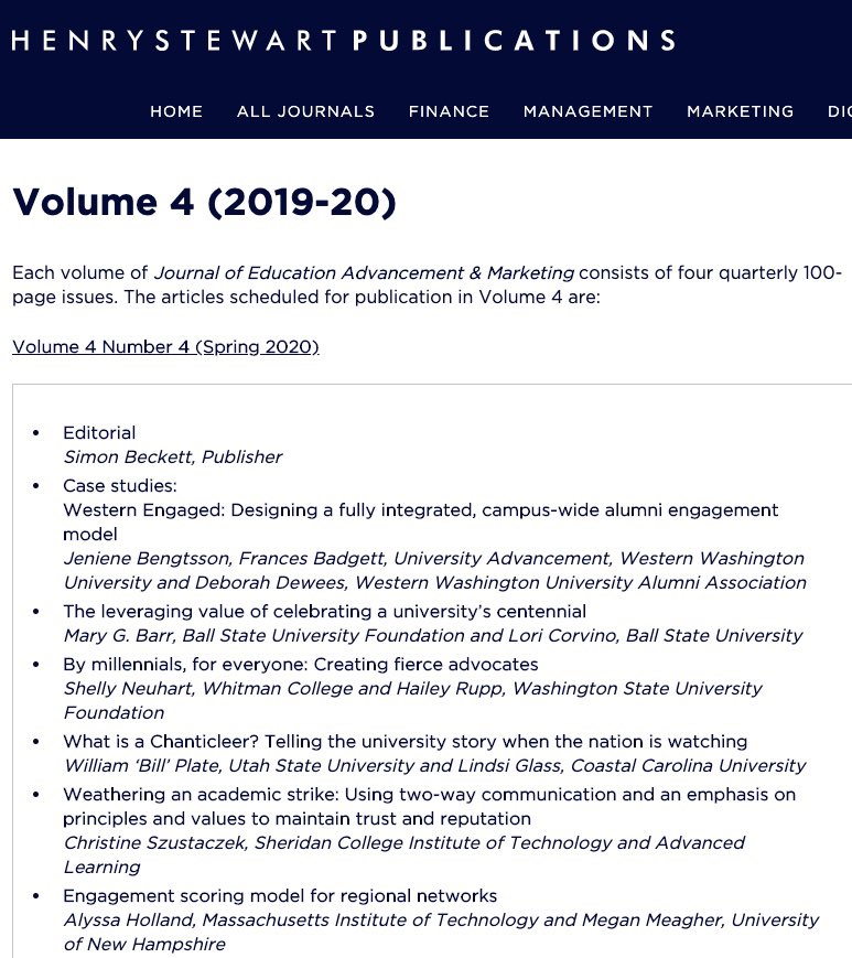 Ending the week on a high note 😊💙My article on crisis communication in #highered has been published in <a href="/HSP_Journals/">Henry Stewart Publications</a> Have revisited so many of the learnings in the past few weeks to manage COVID-19. bit.ly/3986O6r #hesm 🙏🏻