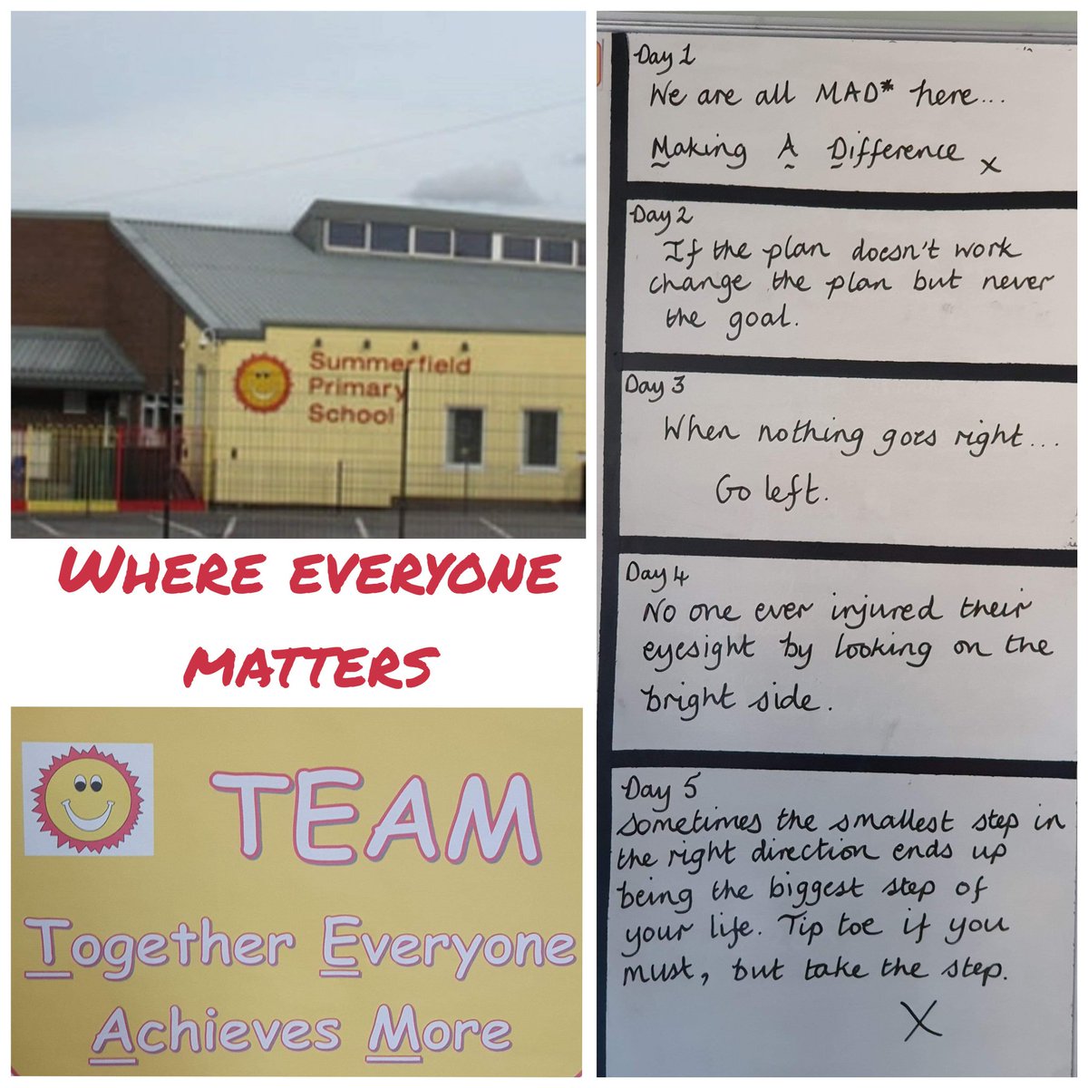 As staff left tonight, this is how next week's plan on notice board read!