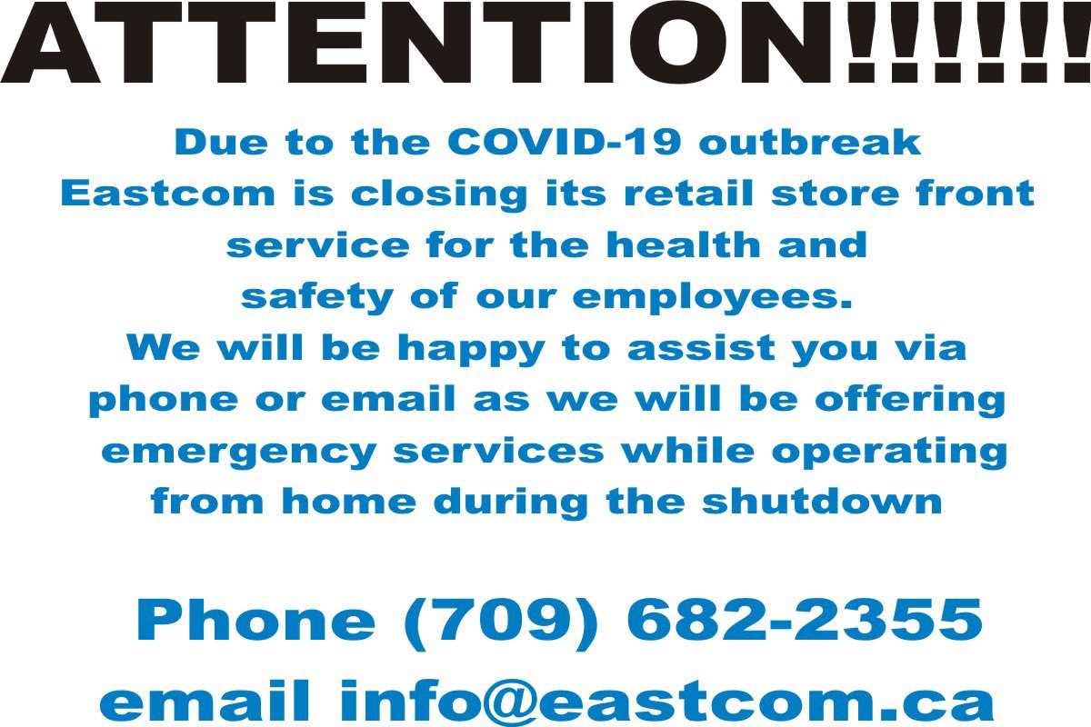 EastcomInc's tweet photo. If you are in need of assistance or an emergency upgrade/activation please don’t hesitate to call or email us and we will be happy to help! 

Stay Safe! https://t.co/Jnfp472vEW