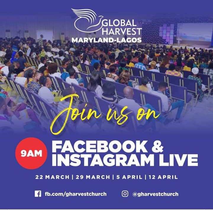 JOIN US LIVE TMRW
The Govt has issued a directive to avoid crowded places.
We WILL NOT FORSAKE GATHERING WITH OTHER BELIEVERS ALBEIT ON-LINE!
#ChristOverVirusInfectionAndDisease
#WhenWePray 
#BelieversMeetUp
#TheActsOfApostles2020
@VictorAdeyemi @gharvestchurch 
@JumokeAdeyemi