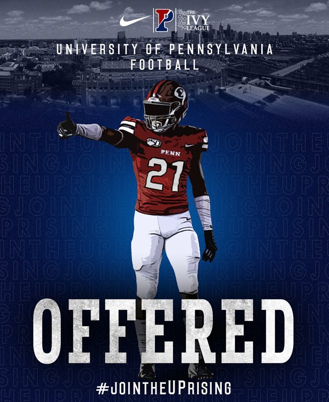 Very excited to annouce that I've earned an offer from the University of Pennsylvania #AGTG #jointheUPrising #stillmanvel @CoachRyanBecker