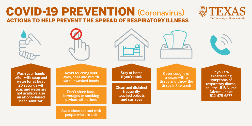 Longhorns and Aggies don't always see eye to eye, but we can all agree clear messages and helpful graphics are crucial to effective  #healthcomm.Best practices for prevention available at  @CDCgov:  https://www.cdc.gov/coronavirus/2019-ncov/prepare/prevention.html @Healthyhorns  @TAMU_SHS