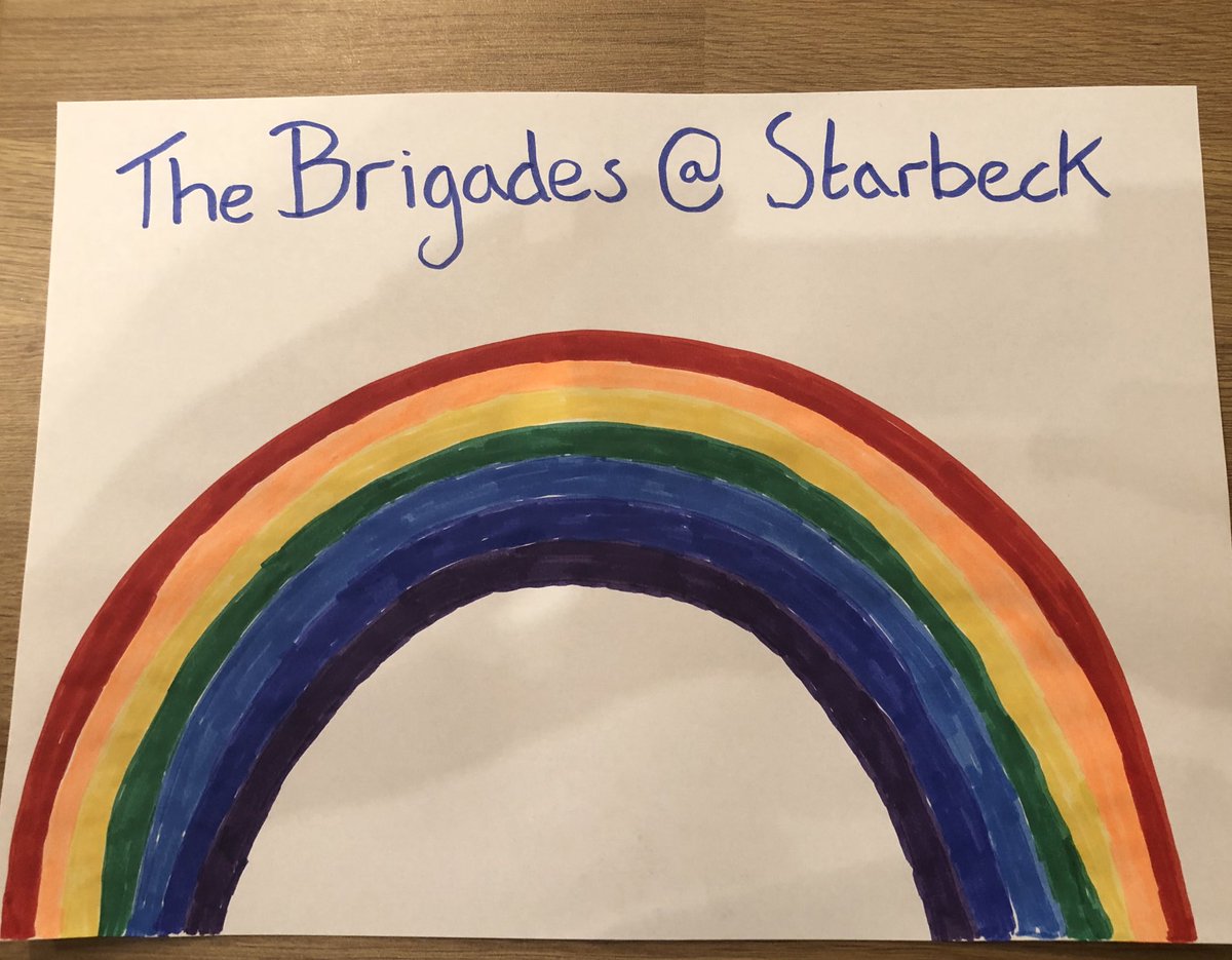 Hi all! We’re still getting virtual Brigade up &amp; running but for our first activity we’re going to be joining others across Harrogate in creating rainbows to go in our windows - post a picture when you’re done and don’t forget to write 1/3