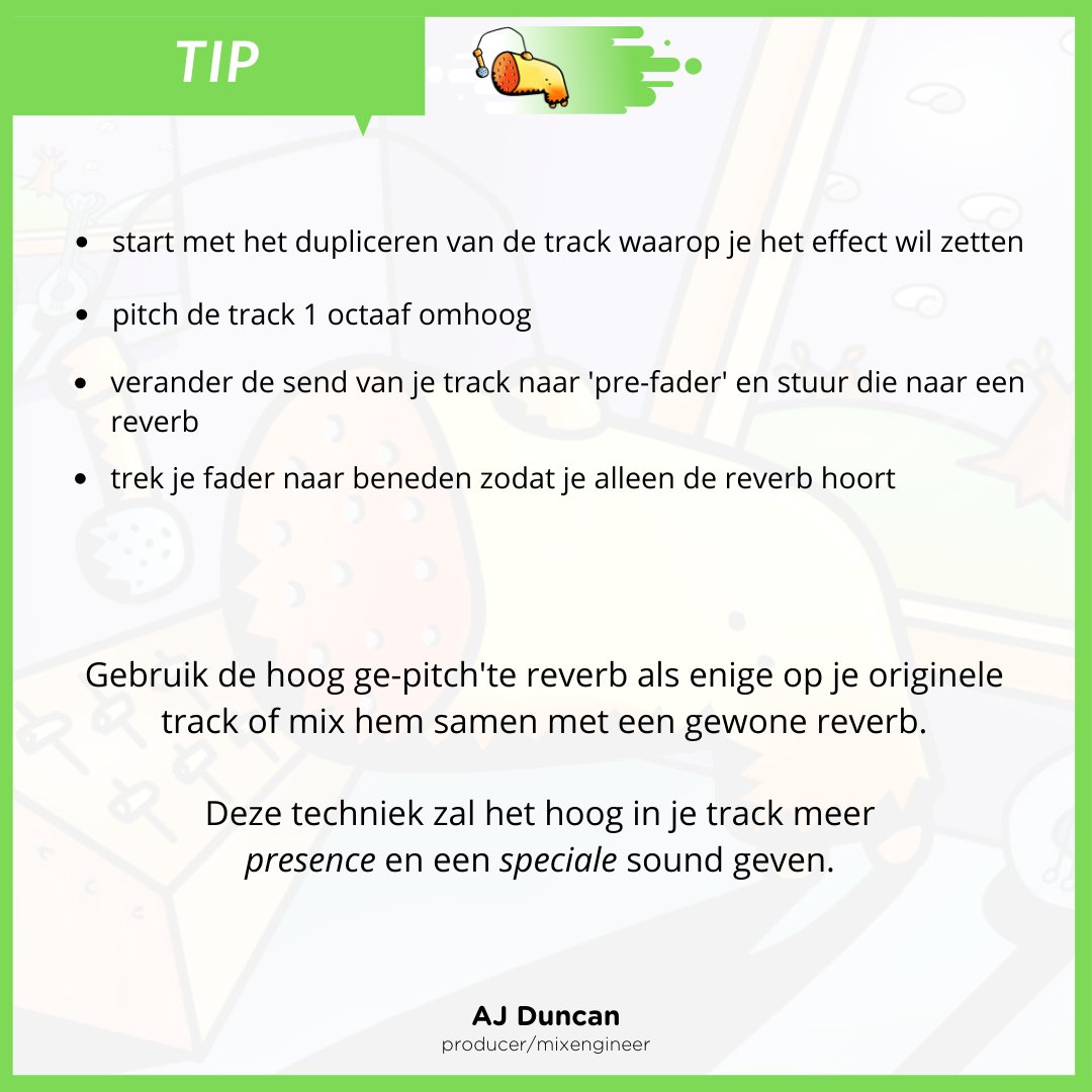 aj_duncan's tweet photo. Een interessante REVERB tip die je track zelfs een buitenaards gevoel kan geven 😀
Heb je zelf tips over reverb? Laat iets weten in comments. Bijleren van elkaar is de boodschap!
#reverb #muziek #muziekmaken #muziekles #tip #creatief #inspiratie #logicpro #flstudio #abletonlive https://t.co/O016E8UChp