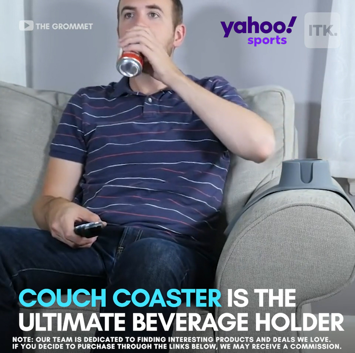 couchcoaster's tweet photo. According to Yahoo Sports this week, “CouchCoaster makes WFH (Working From Home) even better!” Thanks for creating an awesome mashup of our some of our CouchCoaster videos!  #yahoo #yahoosports #couchcoaster #wfh #workingfromhome #nospill #couch #sofa #drinkholder #cupholder https://t.co/1ZVvVmfRwe