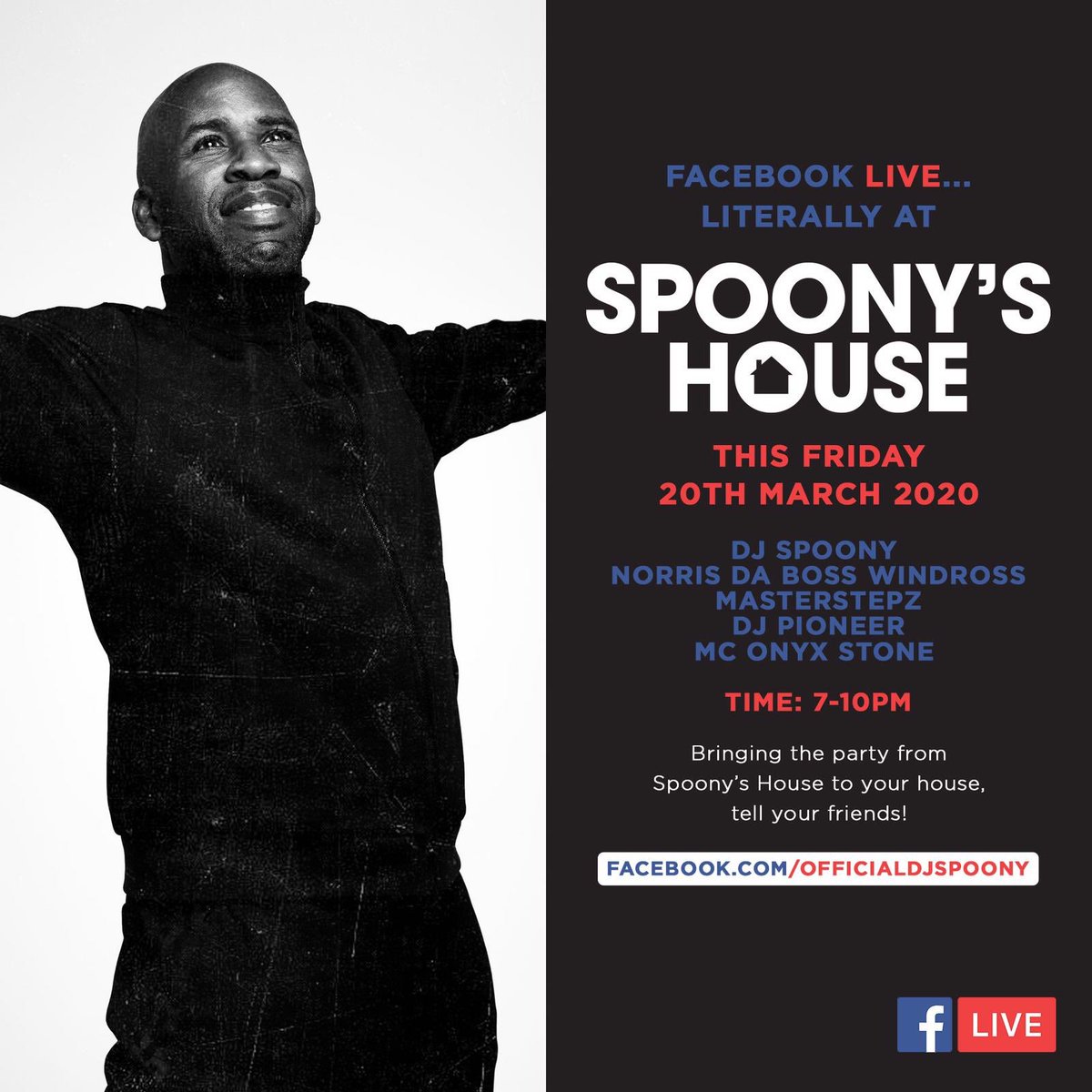 djpioneer's tweet image. This evening we go live from @DJSpoony’s House to the world. Expect the best in House and Garage for the connoisseurs! 

Stream live from 7-10pm at 
facebook.com/officialdjspoo…

@djmasterstepz @NorrisWindross