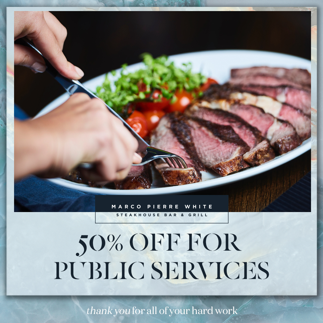 To thank the public services for your amazing work in keeping us all safe, we would like to reward you with 50% off our A La Carte menu! 🙌

➡️ ow.ly/wpRE50yR8PU