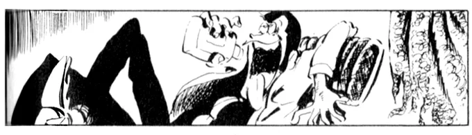 ニッカウヰスキーでルパン三世のキャンペーンをするという。画像はモンキー・パンチさんのルパン三世「ハプニング・シリーズ3 コント68号(単行本では『ハプニング』に改題 漫画アクション1968年7月25日号)」。冒頭からルパンがずっと酔っぱらってるオモシロい回だヨ。 
