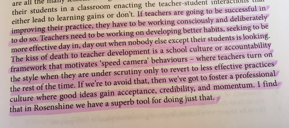 SculptingMinds's tweet image. Taking that opportunity to use the time for some wider reading: #RosenshinesPrinciplesInAction. This is spot on about #teacheraccountability and culture in some schools.