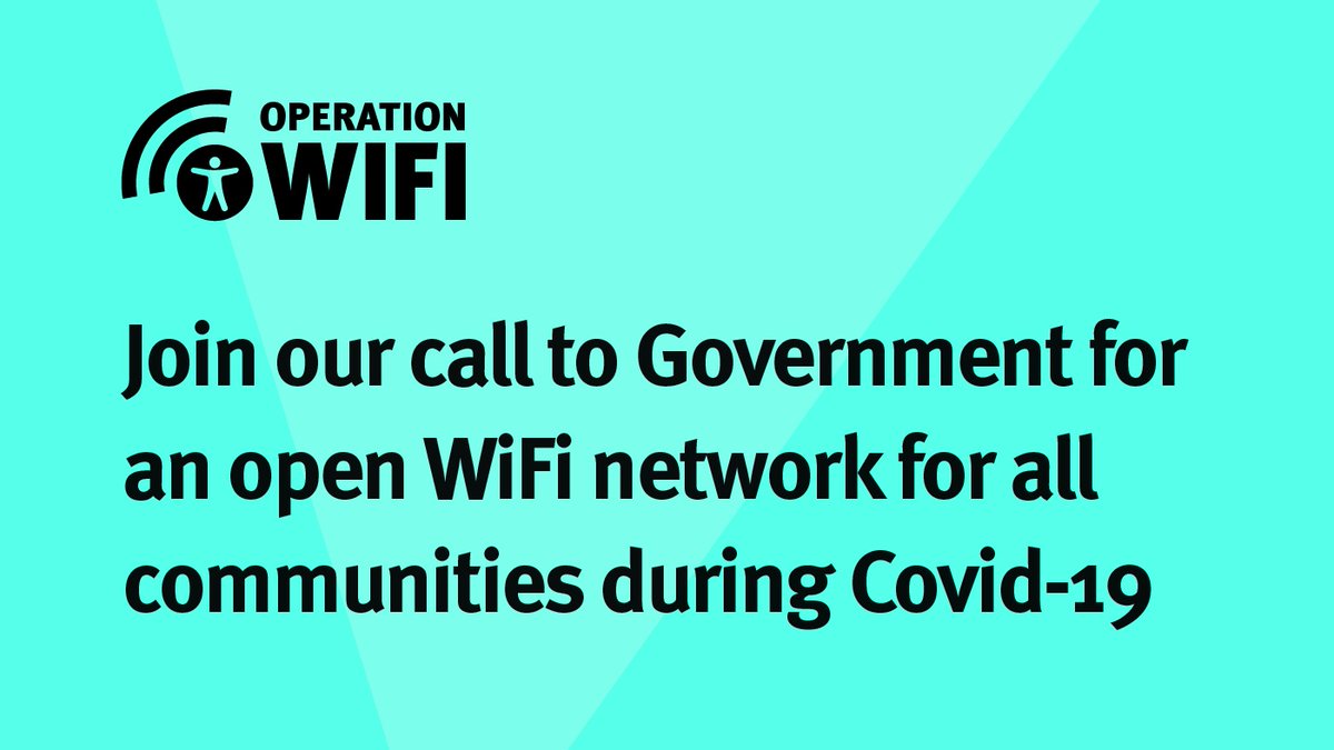 “We believe that providers should suspend the need to be a customer to access home broadband WiFi hotspots. Free access through an app would bridge the gap &amp; give everybody a fair chance during #COVID19”
Sacha Bedding <a href="/The_Annexe/">The Annexe</a> 

Join #OperationWiFi 

operationwifi.co.uk