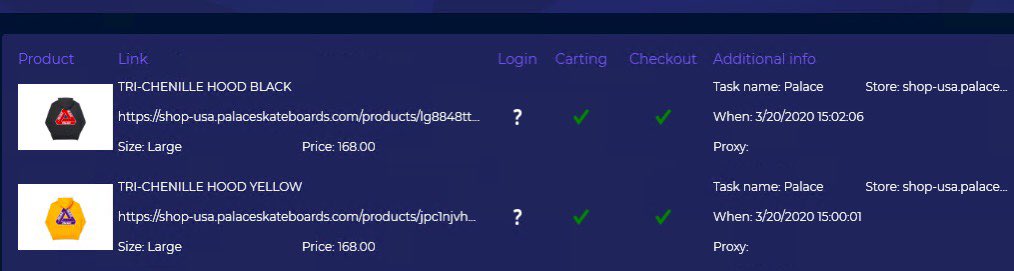 Easy Palace Cook Thanks: Bot: @EveAIO CG: @Premeprofits