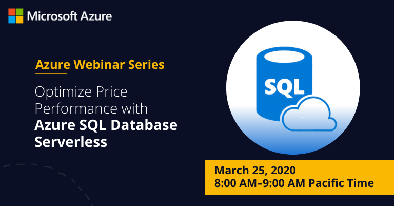 tekprosinc's tweet image. Learn about #Azure SQL Database Serverless- an auto-scaling compute tier that could be a major breakthrough to businesses. Register free for the #Azure webinar: #Tekpros
resources.tekpros.com/optimize-price…
