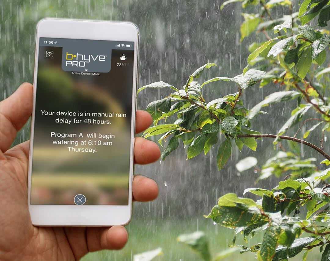 Is your home irrigation system ready for spring showers? Save money by saving water with B-Hyve by Hydro-Rain.  #smartwatering #hydrorain #bhyve