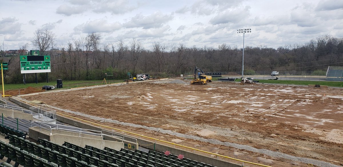 JahrodMatlock's tweet photo. Progress on the turf field. Something to get excited about! @TheMotzGroup @KYSUFB #KYSUFB #CompeteAgainstPerfection https://t.co/8pymUxkpdx
