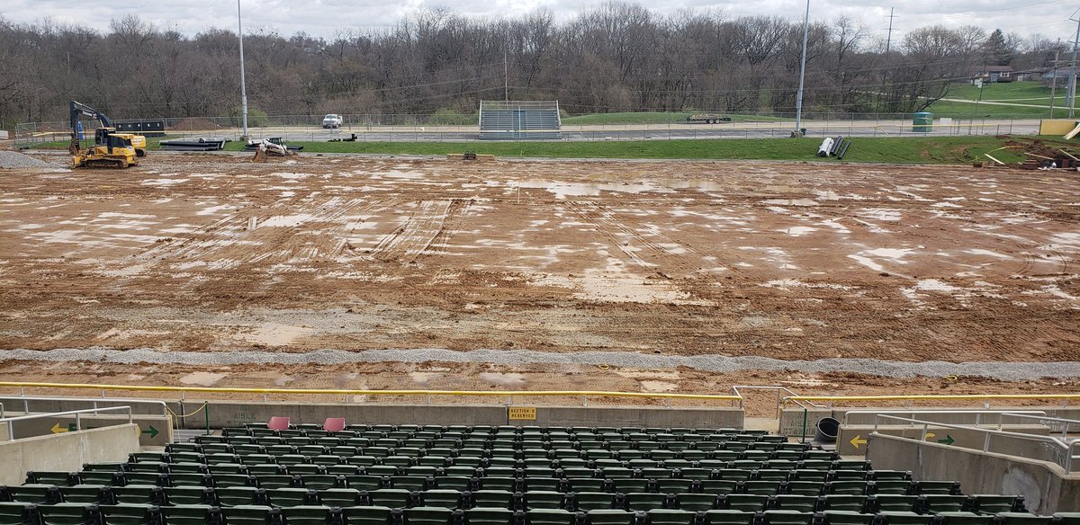 JahrodMatlock's tweet photo. Progress on the turf field. Something to get excited about! @TheMotzGroup @KYSUFB #KYSUFB #CompeteAgainstPerfection https://t.co/8pymUxkpdx