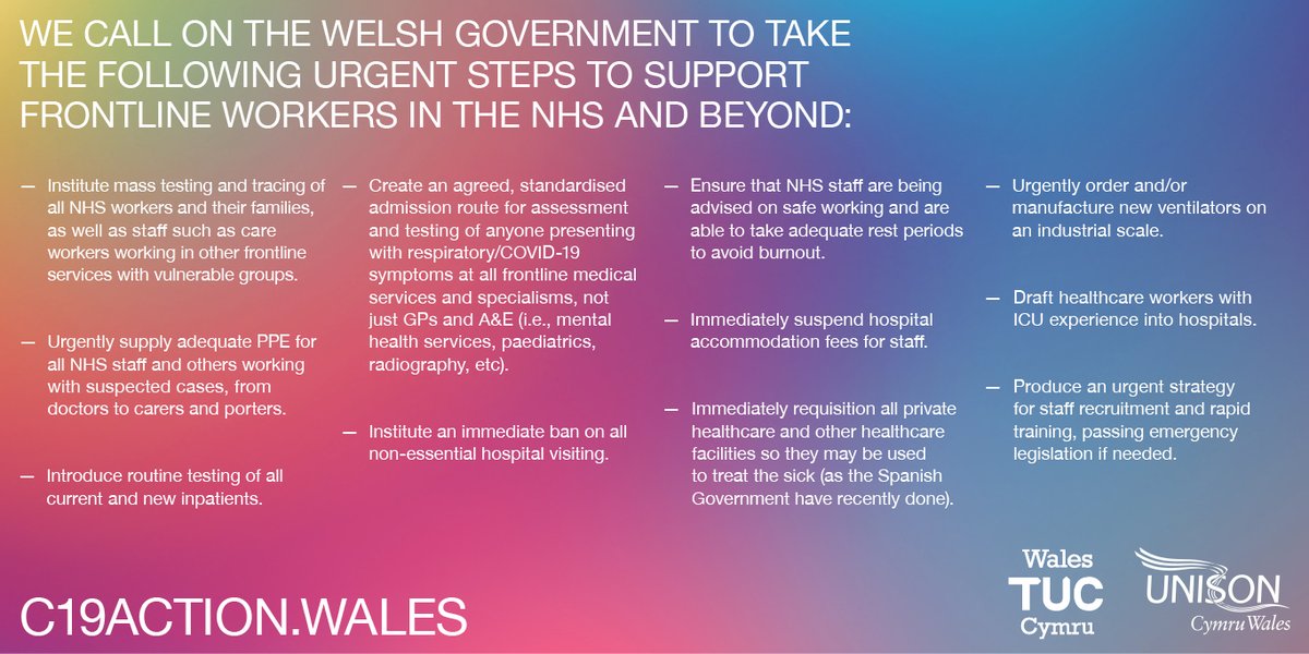 UNISONWales's tweet photo. #UNISON is supporting campaign group #C19actionwales in an urgent appeal to #Welshgovernment from #NHSWales worker. If you are an NHS worker &amp; want to sign the appeal, follow this link https://t.co/i46TnefgMl https://t.co/fE4nwciH8f
