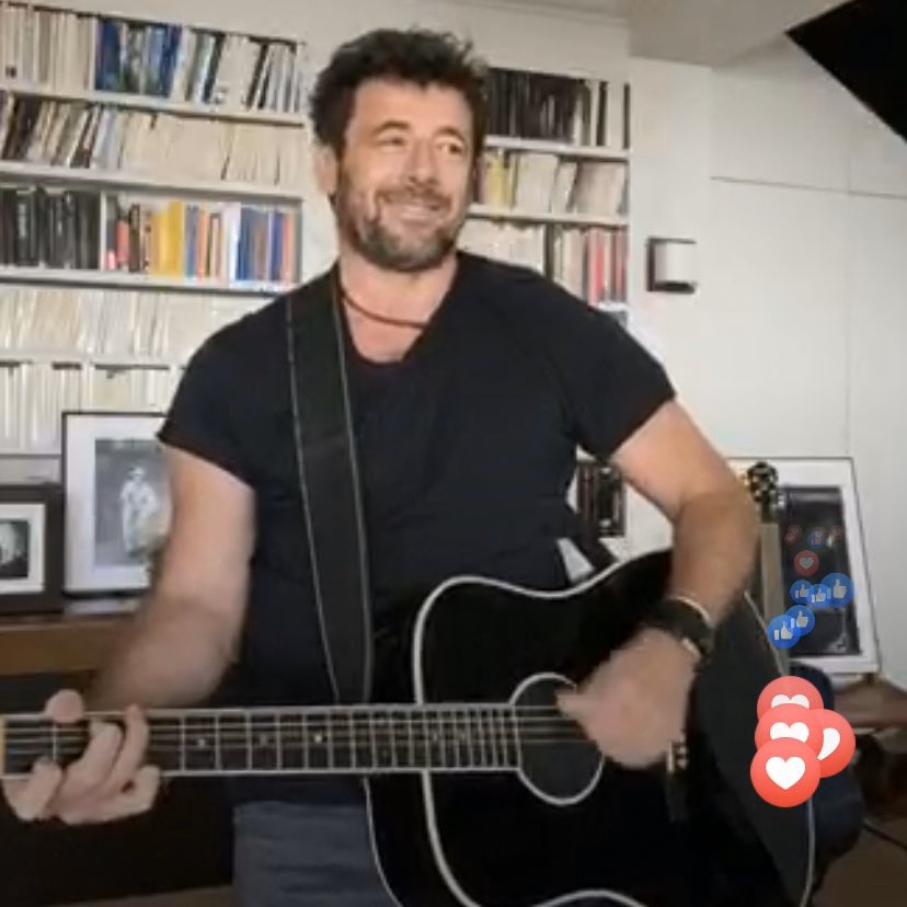 PatrickBruel's tweet photo. Patrick est actuellement en direct sur Facebook Live pour quelques titres en acoustique ! #EnsembleALaMaison [#TeamPatrick] 

https://t.co/cIsqgr22TH https://t.co/KGhj8Zkiot