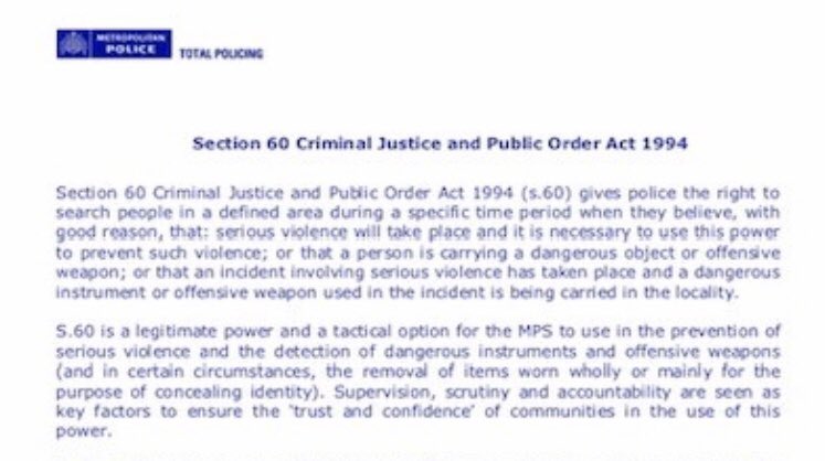 Following a shooting on the 19th March, subsequent incidents &amp; intelligence received a Section 60 has been authorised by DI Colby 1500- 0300 giving officers enhanced powers to #StopAndSearch 

<a href="/MPSLwrEdmonton/">Lower Edmonton Police</a> <a href="/MPSHaselbury/">Haselbury Police</a> <a href="/MPSEdmontonGrn/">EdmontonGrn Police</a> <a href="/MPSJubilee/">Jubilee Police SNT</a> <a href="/MPSPondersEnd/">Ponders End Police</a> @MPSEnfieldHW
