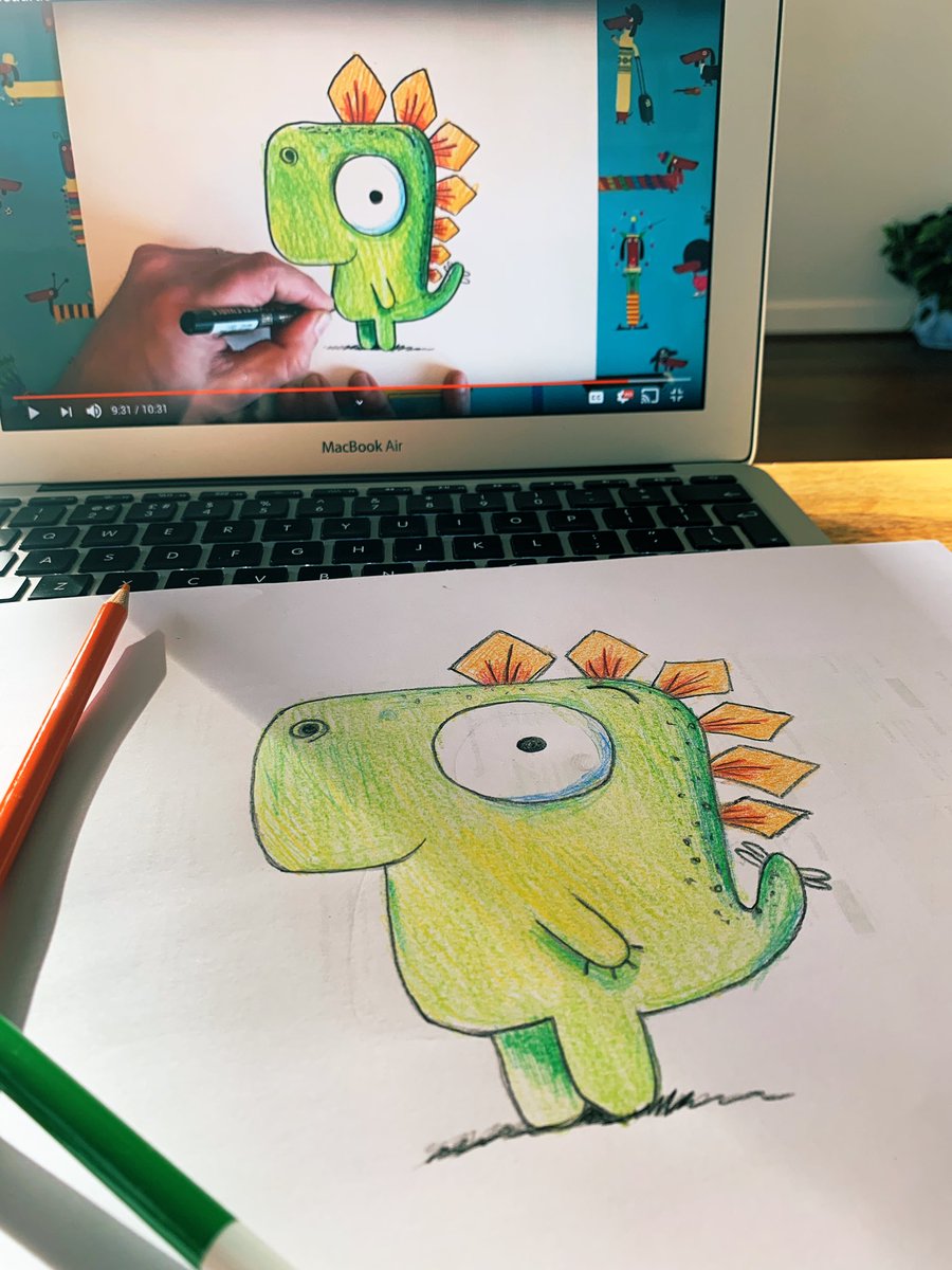 BeeGulati's tweet photo. Why should kids have all the fun! Loving these art tutorials by @RobBiddulph #DrawWithRob #stayinghome https://t.co/3NhmGLdw1z