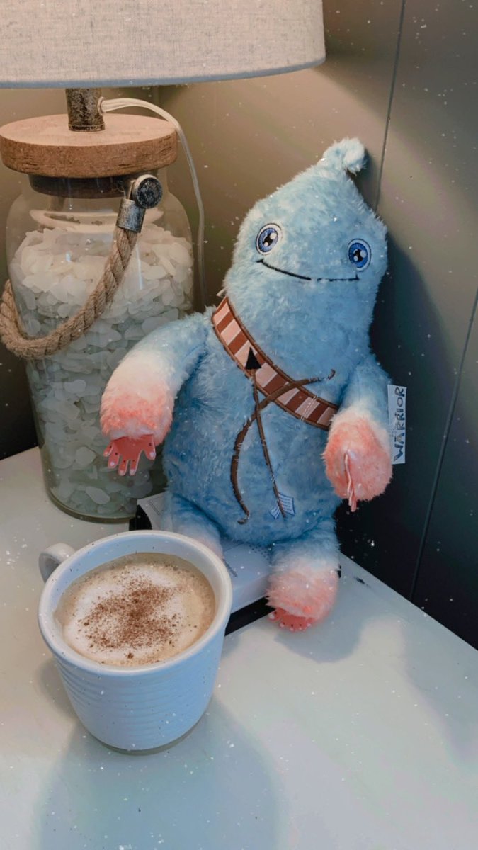 msgushue's tweet photo. Amy the Amygdala is enjoying a latte from her home office today. She gets out of control easily, but routines and moments of gratitude help her stay grounded and in check! #heywarrior #workfromhome #amygdala https://t.co/dmaFxpp283