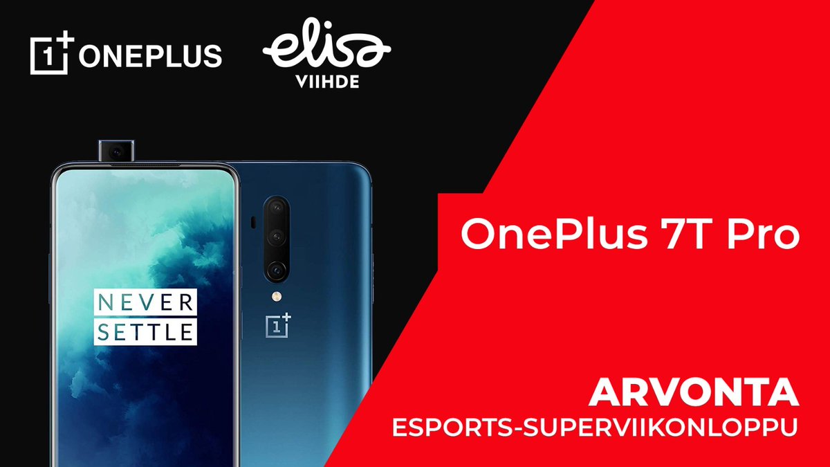 Elisa Esports (@elisaesports) on Twitter photo ❗ ARVONTA ❗
Esportsin pidennetty viikonloppu alkoi juuri! Suomalaisen CS:n riemujuhlaa tarjolla Elisa Viihteellä aina tiistaihin asti!
Näin osallistut:
✅ Seuraa <a href="/ElisaEsports/">Elisa Esports</a> & <a href="/OnePlus_FI/">OnePlus Suomi</a>
✅ Retweet
🏆 OnePlus 7T Pro
Kisa päättyy 24.03.
#esportsfi #ElisaCSGO #NeverSettle ❗ ARVONTA ❗
Esportsin pidennetty viikonloppu alkoi juuri! Suomalaisen CS:n riemujuhlaa tarjolla Elisa Viihteellä aina tiistaihin asti!
Näin osallistut:
✅ Seuraa <a href="/ElisaEsports/">Elisa Esports</a> & <a href="/OnePlus_FI/">OnePlus Suomi</a>
✅ Retweet
🏆 OnePlus 7T Pro
Kisa päättyy 24.03.
#esportsfi #ElisaCSGO #NeverSettle