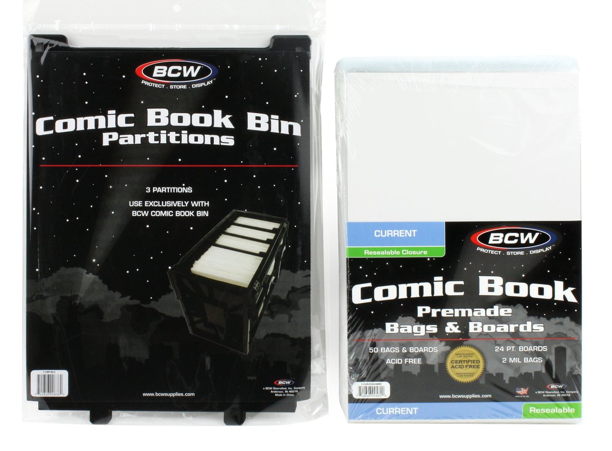 BCWSupplies's tweet image. Follow and RT by Monday, March 23rd for a chance to win a BCW Comic Book Bin, extra Bin Partitions, Premade Bags and Boards, and the comic books listed at bcwsupplies.com/blog/2020/03/2…