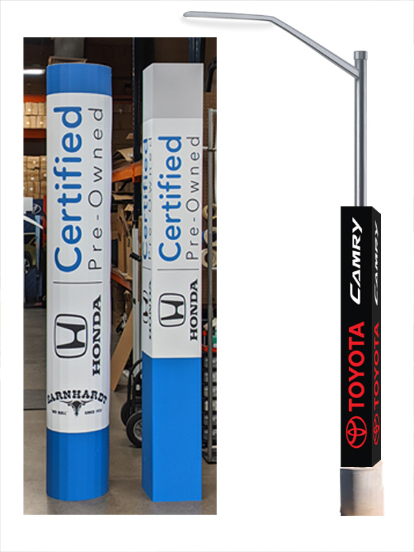 windigosigns's tweet photo. Brand New pole columns will come in round or cubed. These graphics are massive at 96" high and 11.5" wide, and 48" round. To extend your message or add a new design element to your lot these are well suited to grab more attention. To inquire about these signs call (844) 946-3446. https://t.co/sZ08VkfhPI