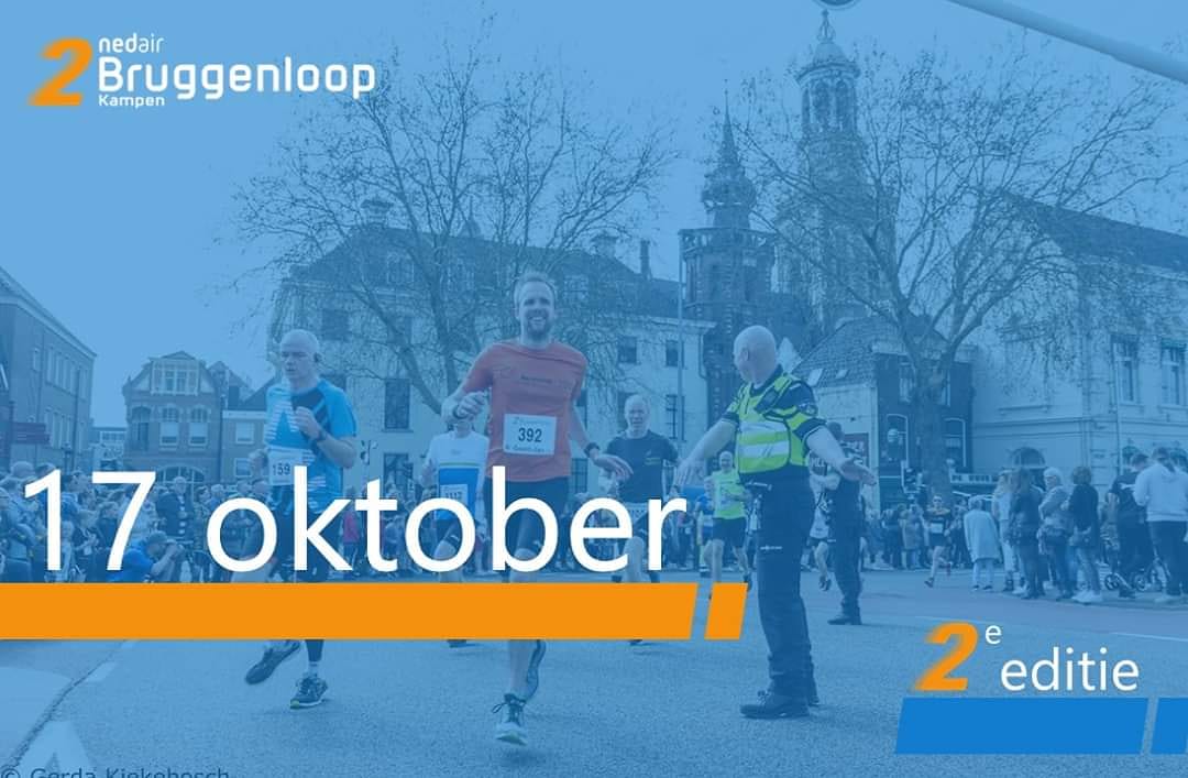 2bruggenloop's tweet photo. RT: 🥁 De 2e editie van de Ned Air 2Bruggenloop Kampen wordt gehouden op zaterdag 17 oktober! 😍

Zet de datum alvast in je agenda! Binnenkort ontvangt iedereen een uitgebreide nieuwsbrief met alle vragen en antwoorden. https://t.co/eGwa5EaLD2