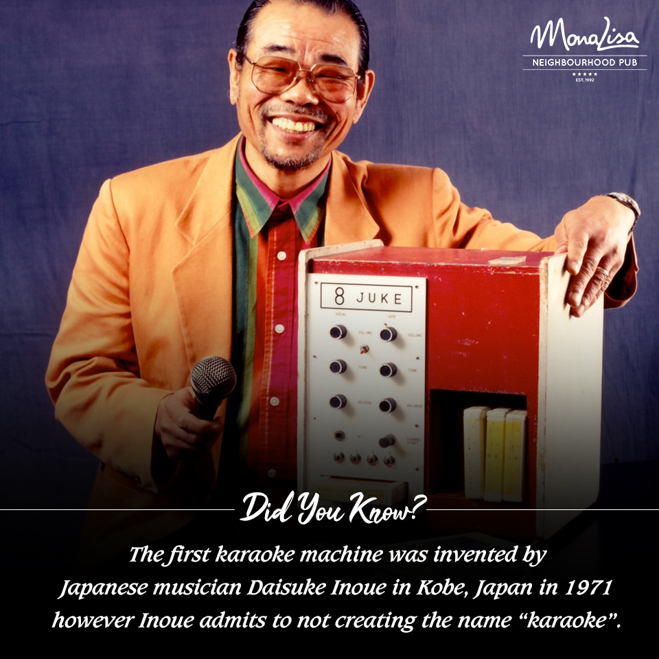 Mona Lisa Pub on Twitter "Did You Know? 🤔 The first karaoke machine