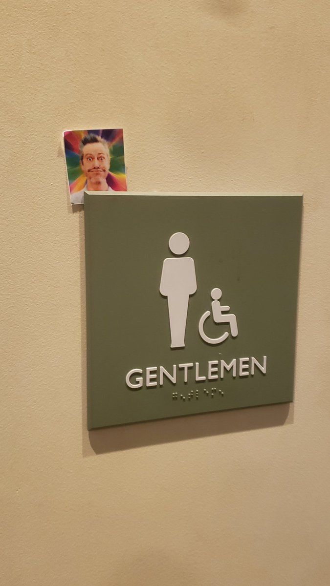 benson311brown's tweet photo. Found this at the entrance to the Men's room outside the MGM Park Theater. A TRUE Gentleman. @pnut @311 @NickHexum https://t.co/ICVtCvXHqK