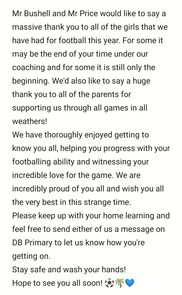 barton_girls's tweet image. Girls football squad message 💙
@BHA_TQ @BhaYear5 @BhaYear6
#remarkablelives #girlsfootball #sadtoseethemgo