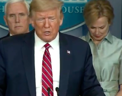BrianKarem's tweet photo. Trump off the rails. Just accused @PeterAlexander  of being "nasty" and a horrible reporter because he asked what the president should say to people who are scared. https://t.co/Un53WZzAJm