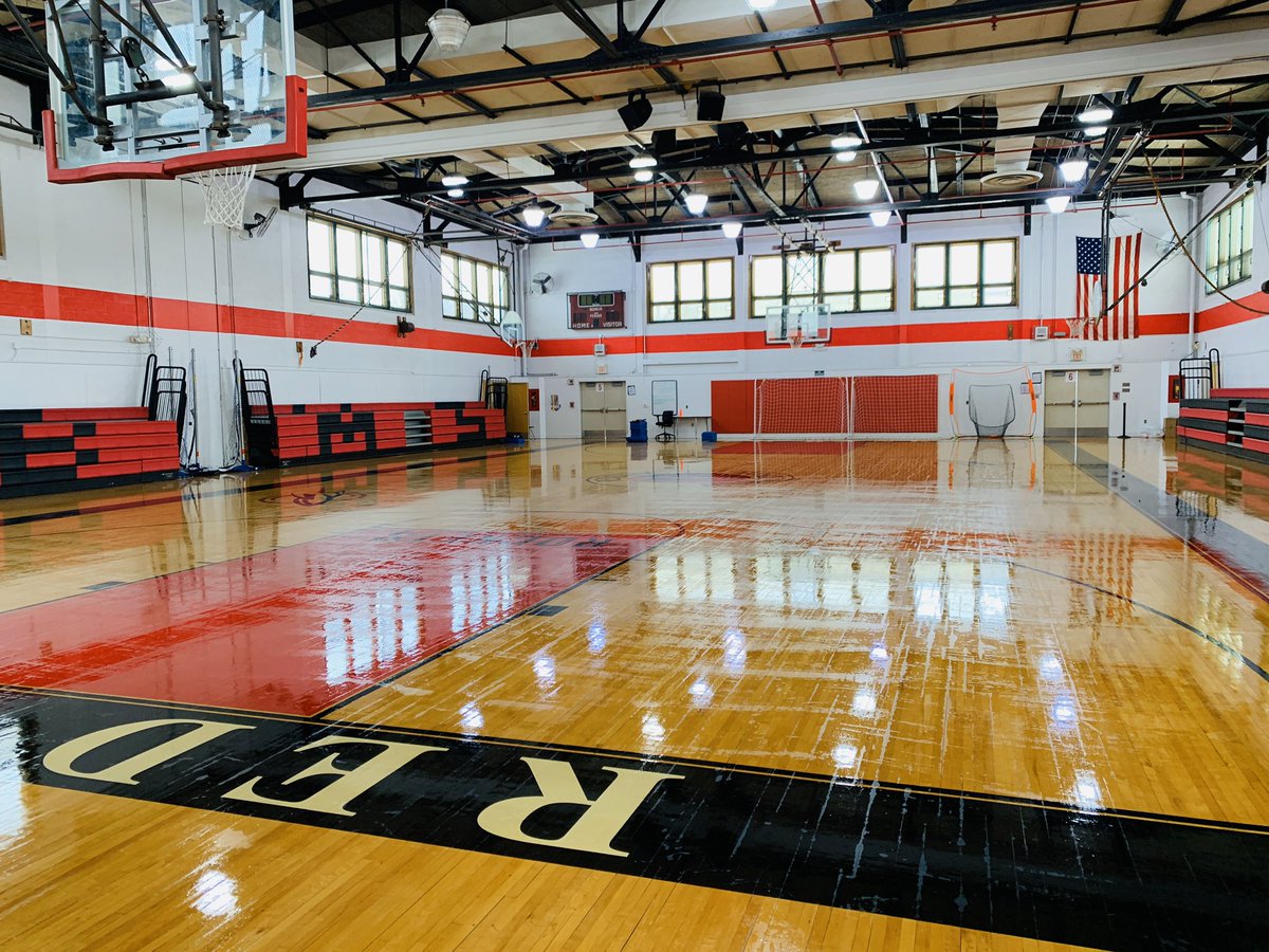 Our custodial crew is certainly hard at work! They deep cleaned the entire gym, bleachers and all. Looks like the best gym in America! #RBBisBIA  #RBWell