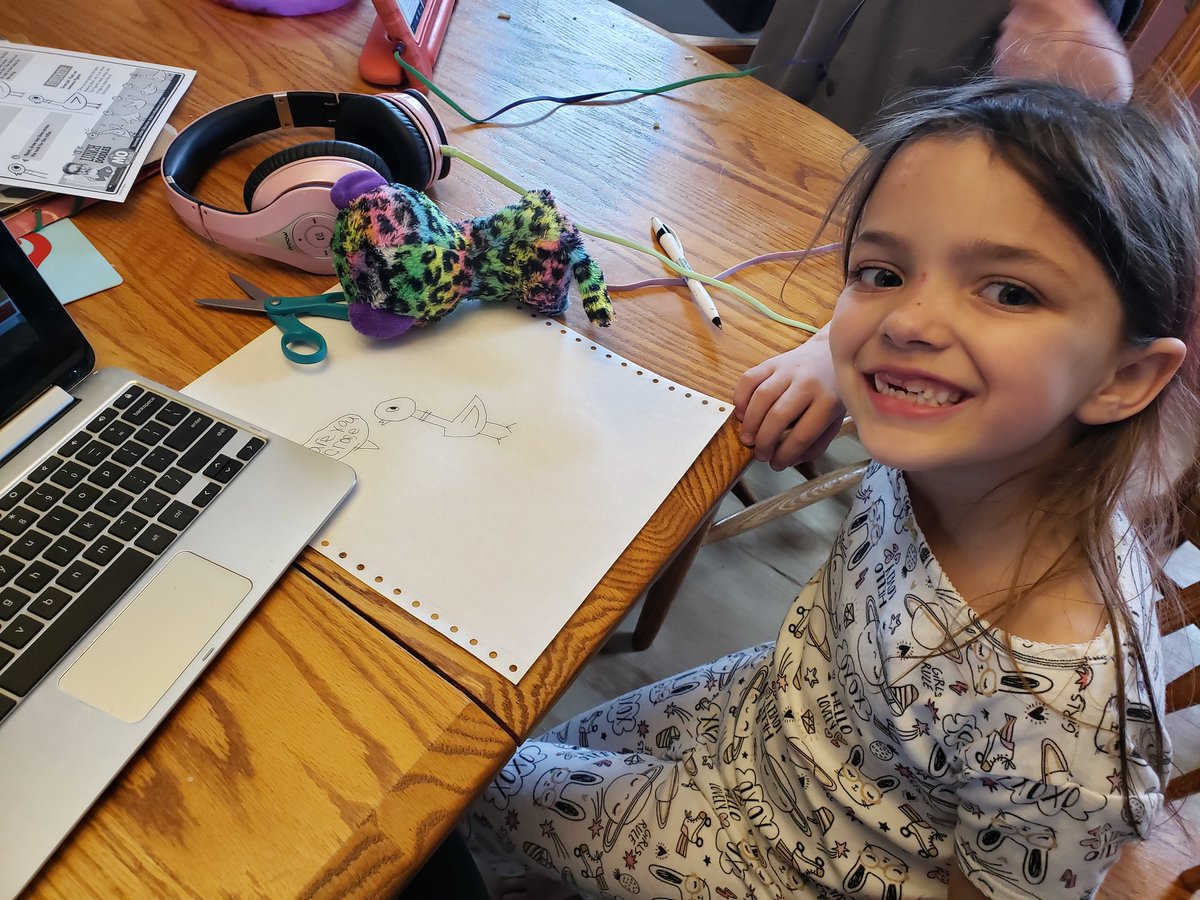 BrieKay1's tweet photo. @The_Pigeon Mo! My trauma-kiddo loves elephant and piggie, and ART! THANK YOU!! https://t.co/S0PxlN1u8b