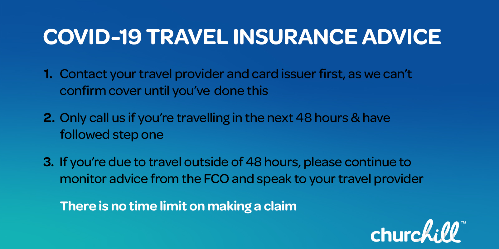 Churchill on Twitter "To our travel insurance customers. We understand you’re worried at this