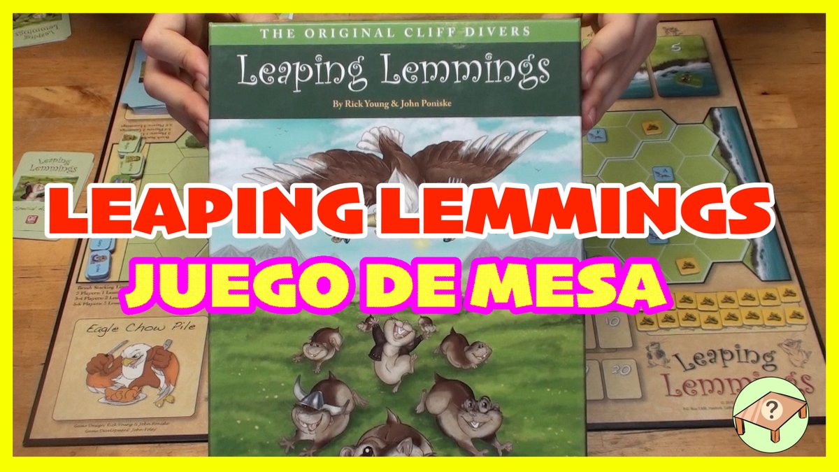 juegatelamesa's tweet photo. Tenemos un nuevo video de un #juegosdemesa de lo mas cuco es Leaping Lemmings, un #juegos en el que vas a tener un grupo de lemmings que tendran que hacer una carrera y finalmente hacer un salto final evitando que unas aguilas se los coman. Descubrelo en https://t.co/BQsXAbiGg0 https://t.co/sjRhdH17CE
