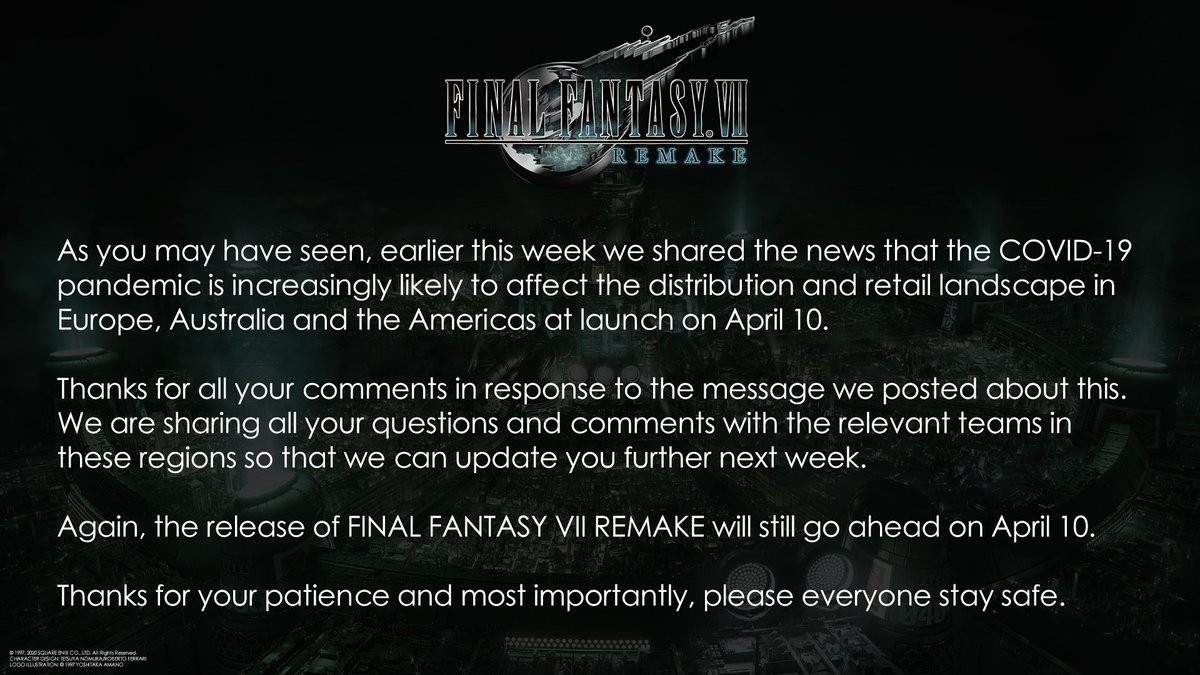 Final Fantasy Vii Remake March Update On Ff7r