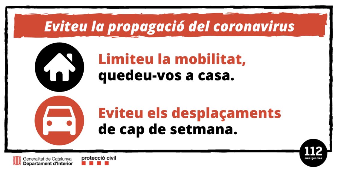 LliuresRoses's tweet photo. Pels teus pares
Pels teus avis
Pels teus fills
Pels teus amics, veïns.... per responsabilitat social. 
Aquest cap de setmana #QUEDATACASA https://t.co/EcV1GNZFOn