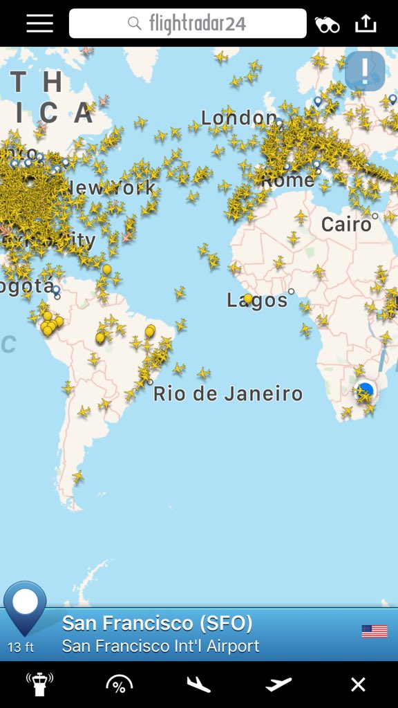 SandraBurn's tweet photo. @realDonaldTrump Look at the number of planes right now!!? https://t.co/AFynSYxPIY