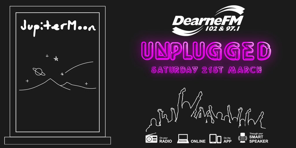 Are you a solo artist or part of a band in South Yorkshire? You could hear your music played on Dearne FM - Get in touch!

➡️ dearnefm.co.uk/on-air/unplugg…

Today's talent is <a href="/JupiterMoon__/">JupiterMoon🌕</a>. Hear them around 5:30pm! On your radio, online, on the app and through your smart speaker.