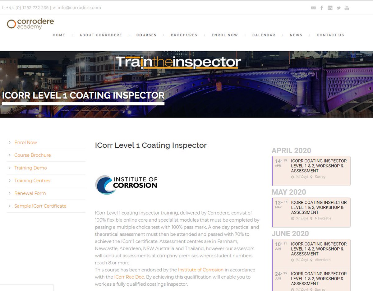 instofcorrosion's tweet photo. With government advice currently being given to avoid non-essential contact in light of the coronavirus outbreak, the Institute of Corrosion can confirm that ICorr Level 1, 2, & 3 Coating Inspection courses are still available online @corrodere #corrodere #icorr @DavidEyre1 https://t.co/WFqD3lRgIR