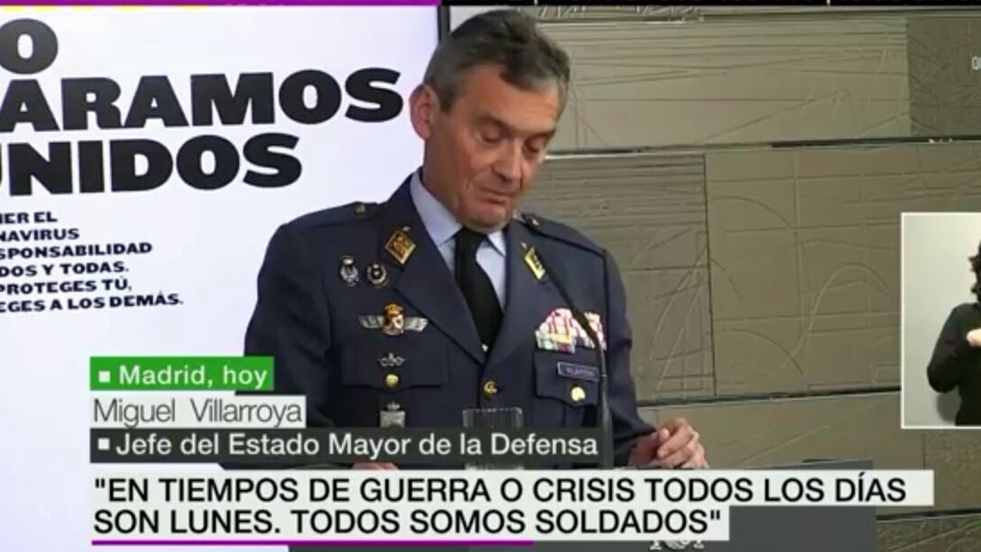 _Juan__A's tweet photo. Vergonzoso que el Jefe del EME diga que "En tiempos de guerra o crisis todos los días son lunes. Todos somos soldados". Está hablando como si estuviéramos en su cuartel. 
*Yo no soy soldado, soy ciudadano. https://t.co/XK5XX3Q64C