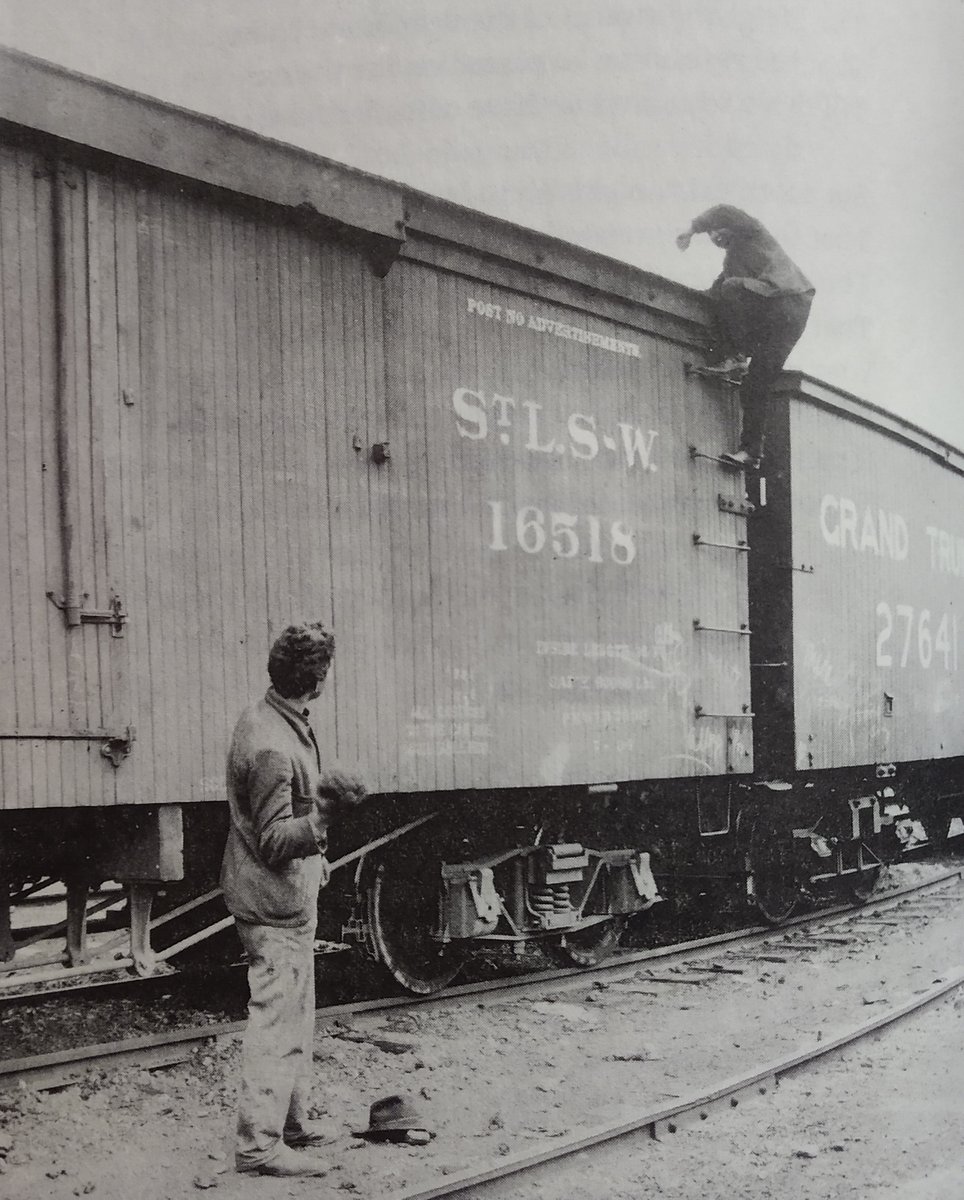 Nearly every hobo who wrote a memoir describes "beating their way" using the railroad. In other words, stealing rides from the railroads. They worked so many odd jobs that paying to get between them would have eaten up all their wages. So they rode, in boxcars with cattle...